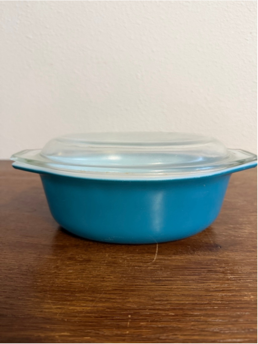 Vintage PYREX Turquoise Blue 1½ Qt Covered Casserole Dish w Lid Excellent USA